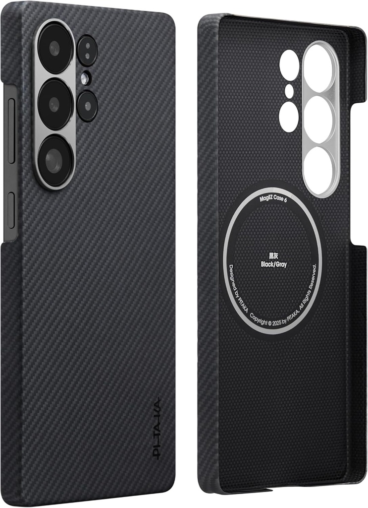 PITAKA Samsung Galaxy Magnetic Ultra Case Super Thin and Light Aramid Fibre Rugged Cover 