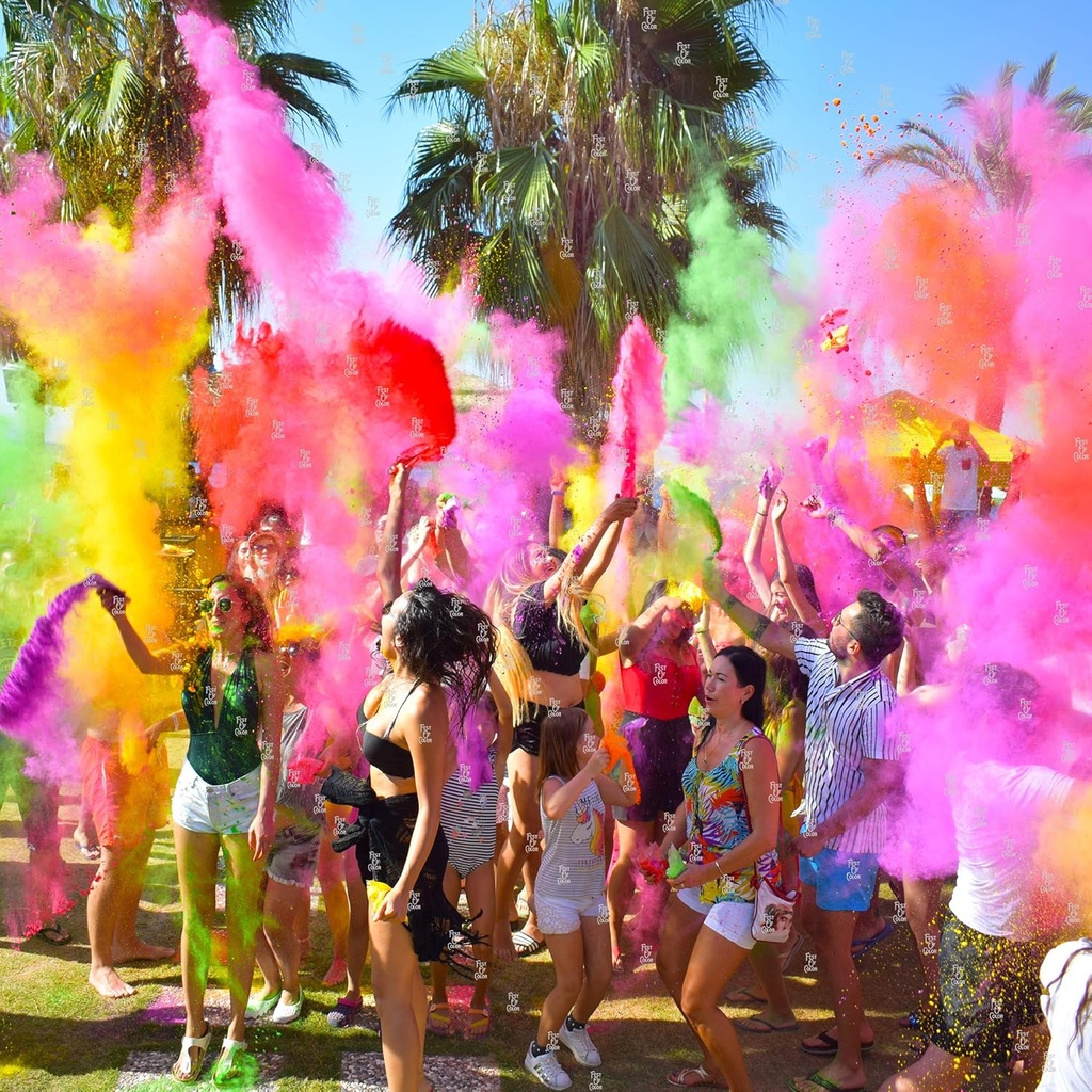 FestOfColor 100 Packets - 50gram Each, Holi Powder, Color Powder, Gender Reveals, Baby Shower
