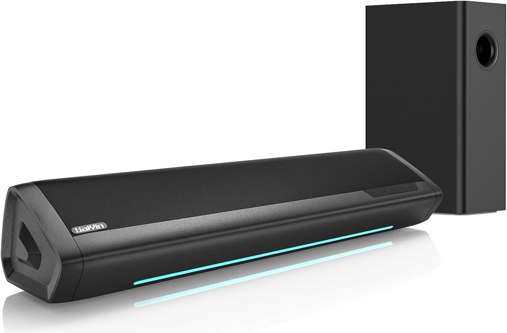 Saiyin Sound Bar with Subwoofer for TV, 17-inch Soundbar, 2.1ch Surround Sound System