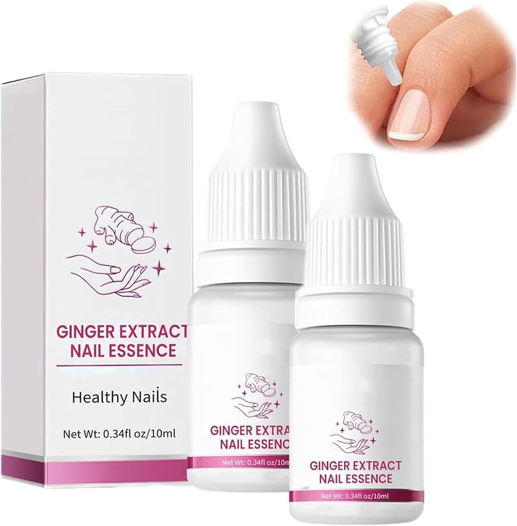 2Pcs Ginger Nail Essence,Ginger Extracinail Essence,Ginger Nail Growth Serum