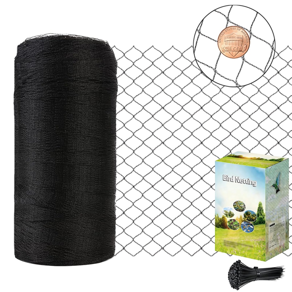 POYEE Bird Netting for Garden, 10 x 10 FT Mesh for Plants, Vegetable, Fruit Trees, Blueberr