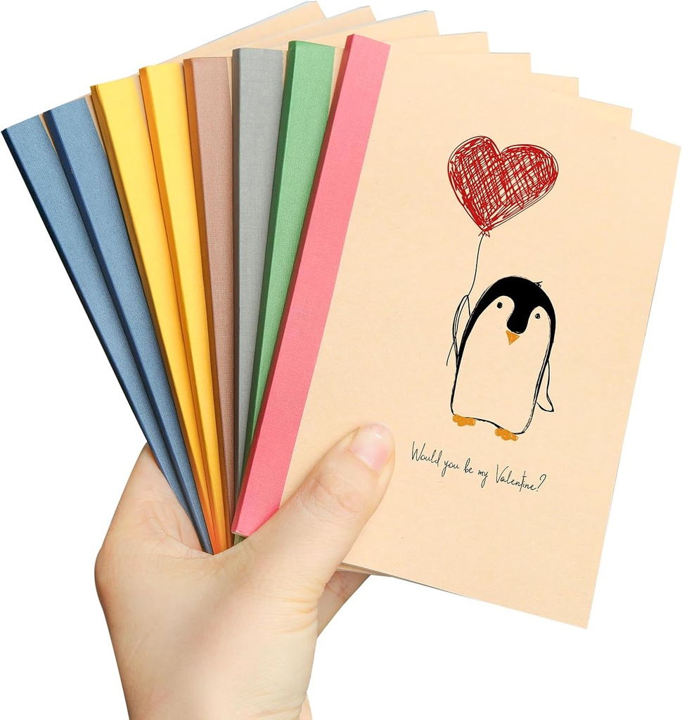 HOMEMARS Notebook, Notepad, 8 Pack, Lined Notebook, A6 Notebooks,10.5 x 14.5 cm, 80 Pages,