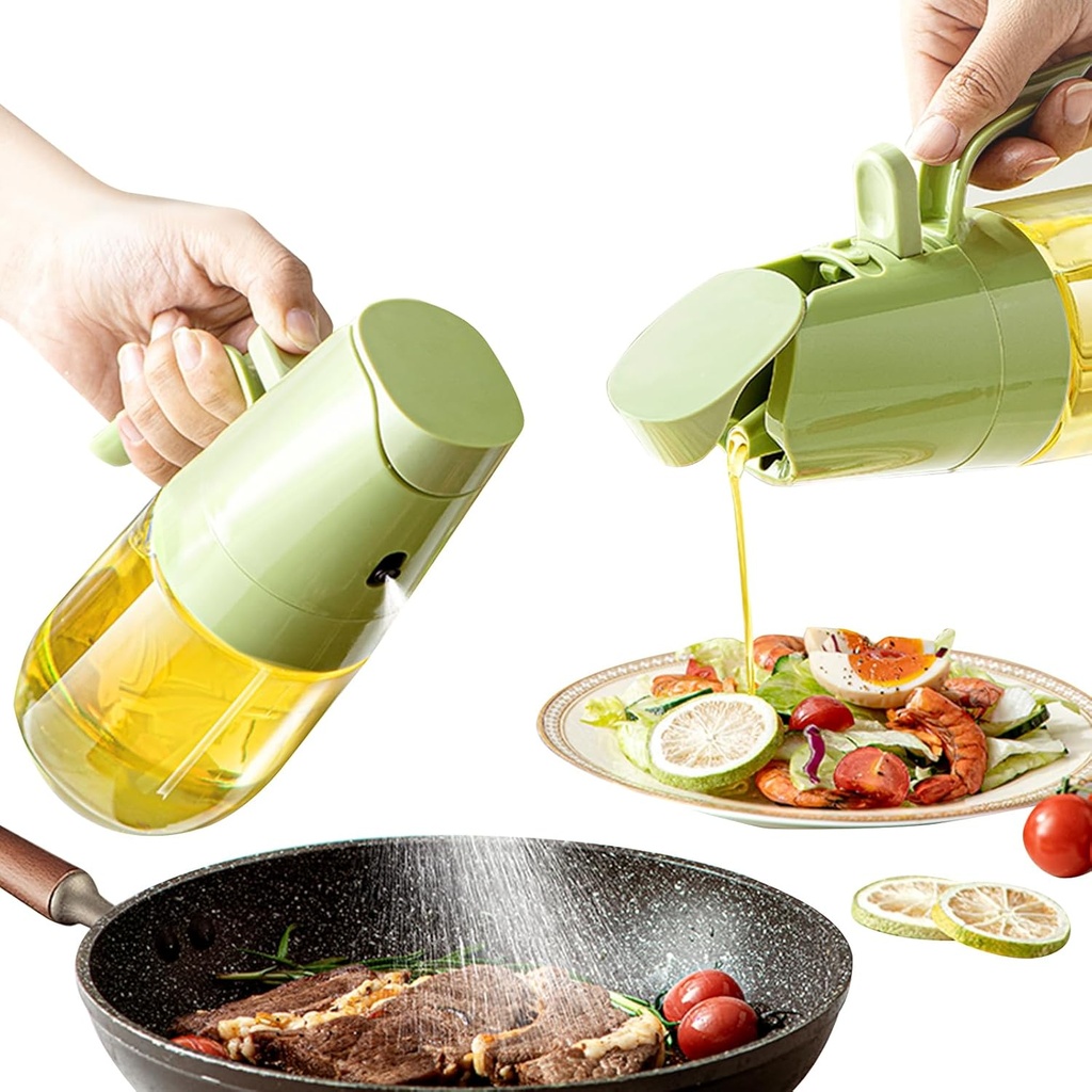 2 in 1 Oil Dispenser and Oil Sprayer Premium Olive Oil Dispenser Bottle with Automatic Cap