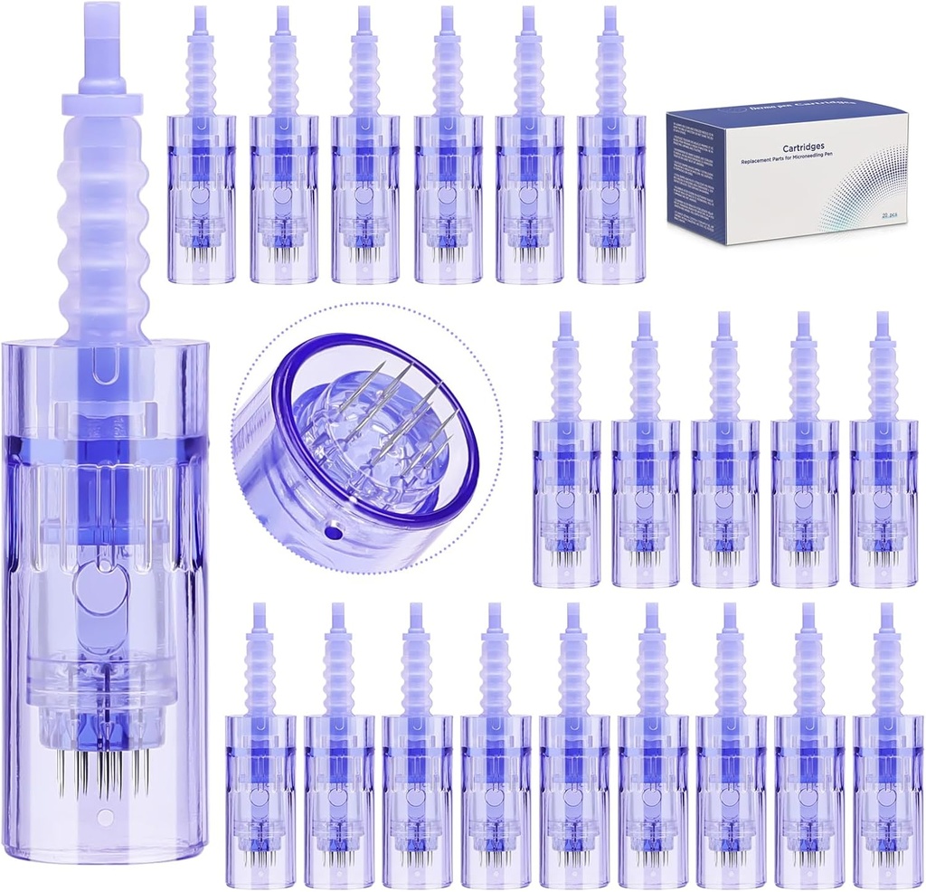 20PCS Micro Needles Cartridges Ultima A6 Needles, 12 PIN Replacement Cartridge for a6 Micro