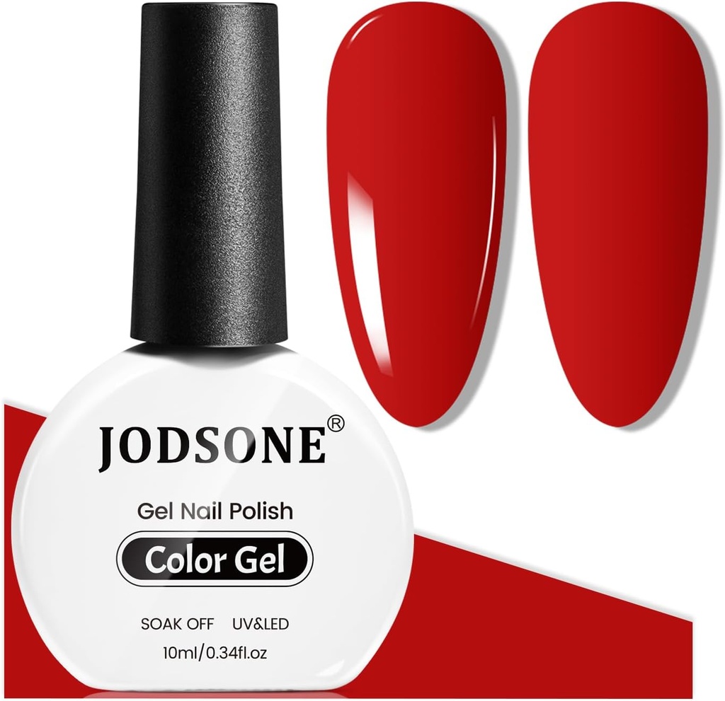 JODSONE Gel Nail Polish 10ml Red Nail Polish Art Design Nail Salon DIY Home Soakable UV LED
