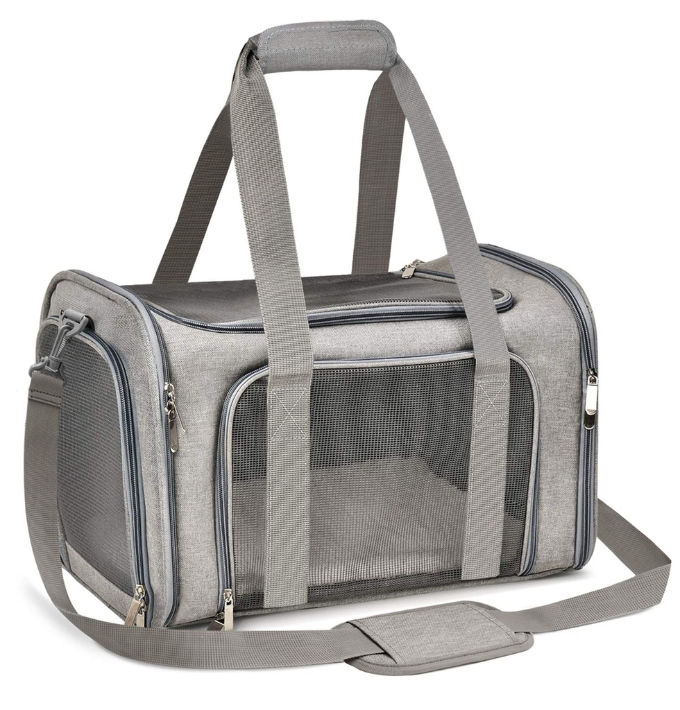 Qlfyuu Cat Carrier Dog Carrier Portable Pet Carrier Soft Sided, Medium Small Airline Approved