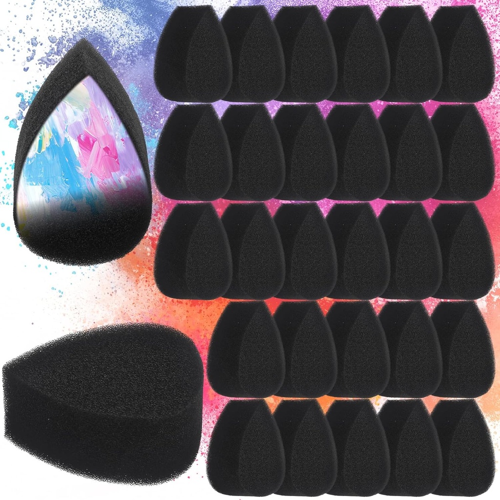 30Pcs Face Paint Sponge Petals Painting Sponges Water Droplet Shape Face Painting Kits High