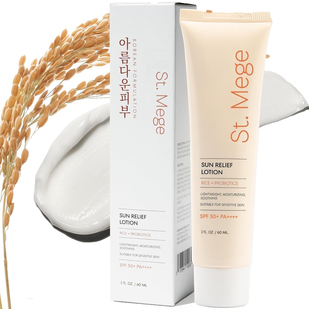 Rice Korean Lightweight Sunscreen - Daily 50+ PA++++ Travel Size Sunscreen Lotion 