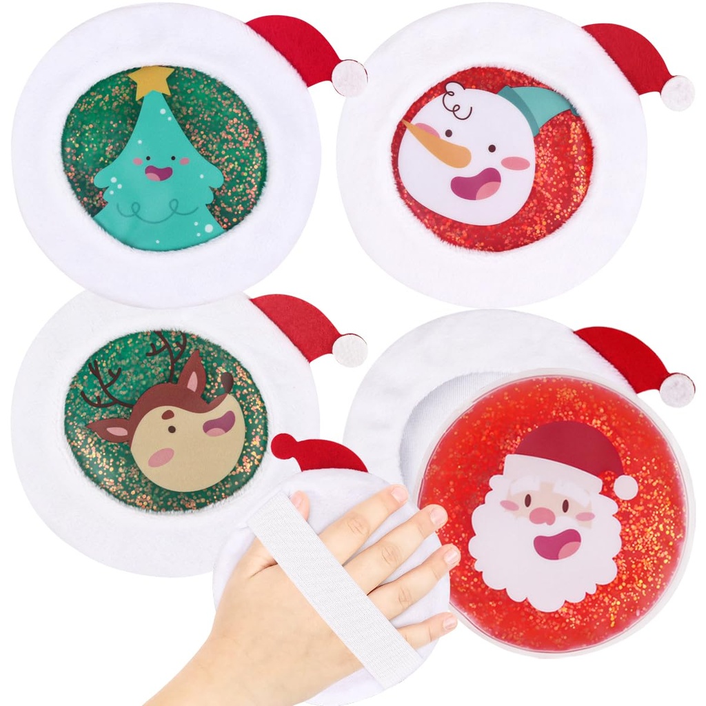 Hilph Kids Ice Pack with Removable Plush Cover - 4 Packs Hot Cold Compress for Kids Childre
