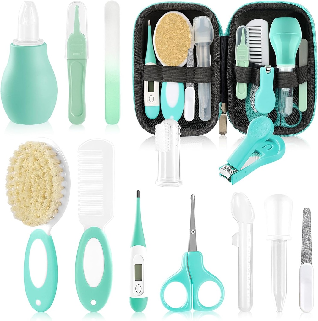 WXA Baby Healthcare and Grooming Kit with Nail Clippers, Scissors, Infant Grooming Kit for