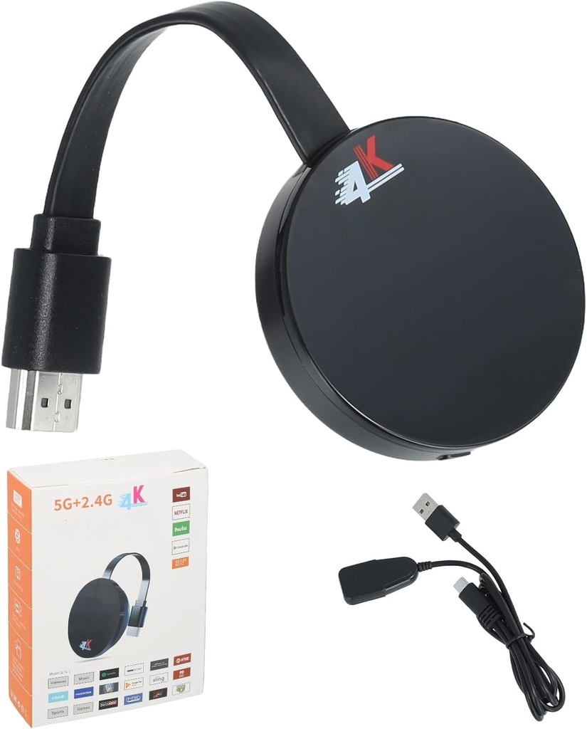 Wireless HDMI Display Adapter, Chromecast Device for Tv, 5G Miracast HDMI Display Adapter, W