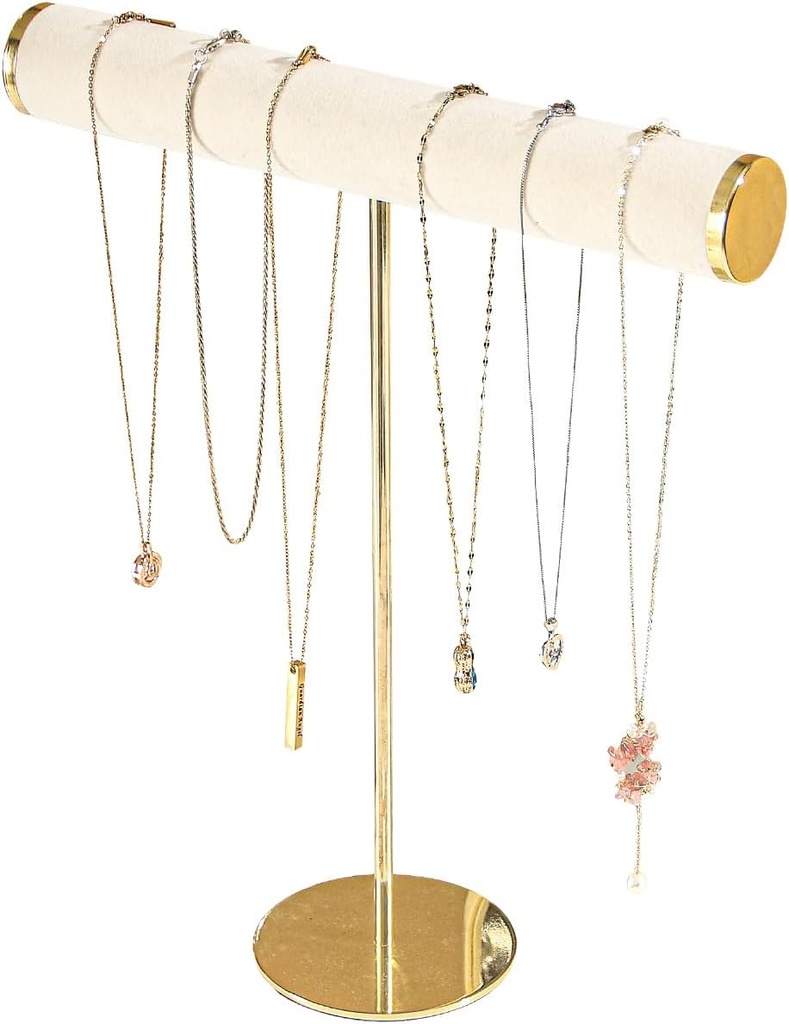 Pengup T-bar Necklace Holder Organizer, Jewellery Chains Bracelet Display Stand for Selling