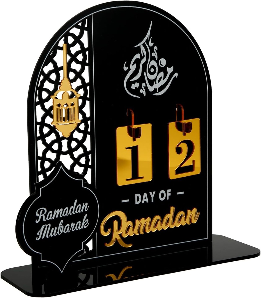Ramadan Countdown Calendar, Acrylic Eid Ramadan Mubarak Advent Countdown Calendar Craft Ornament
