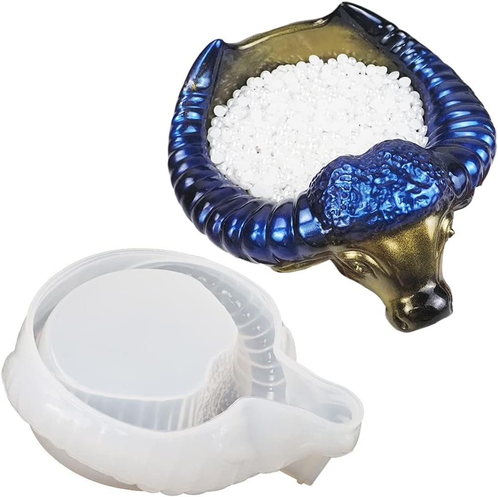 TikooTik Trays Molds for Resin Creative Tray Silicone Mold Horns Jewelry Box Epoxy Resin 