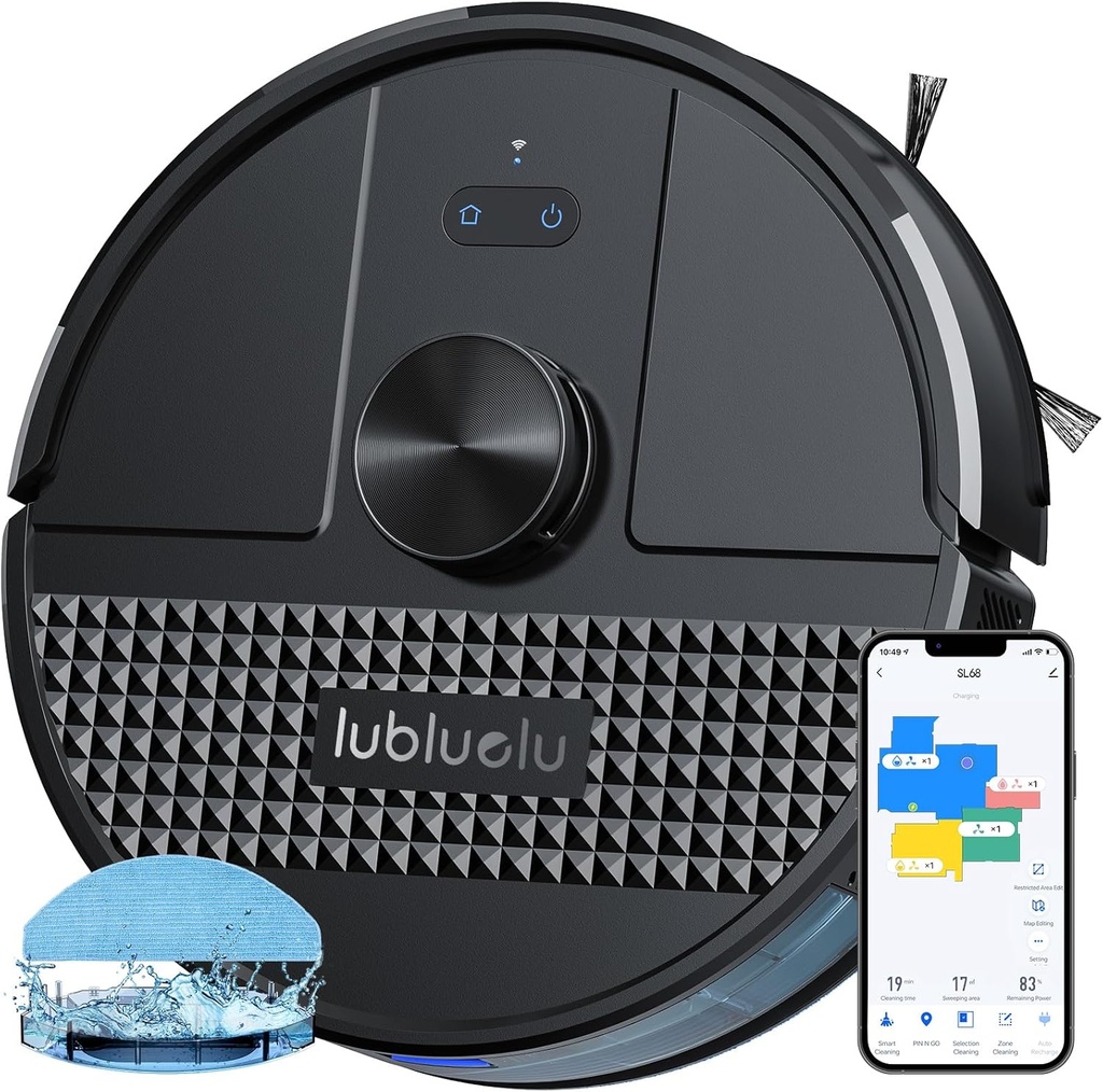 Lubluelu Robot Vacuum Cleaner with Mop, Upgraded 5500Pa Robotic Vacuums with Lidar Navigati