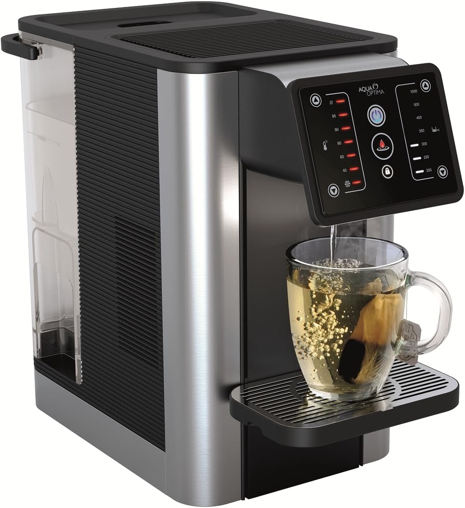 Aqua Optima Aurora Instant Hot & Cold Filtered Water Dispenser - Reduces Limescale, Micropl