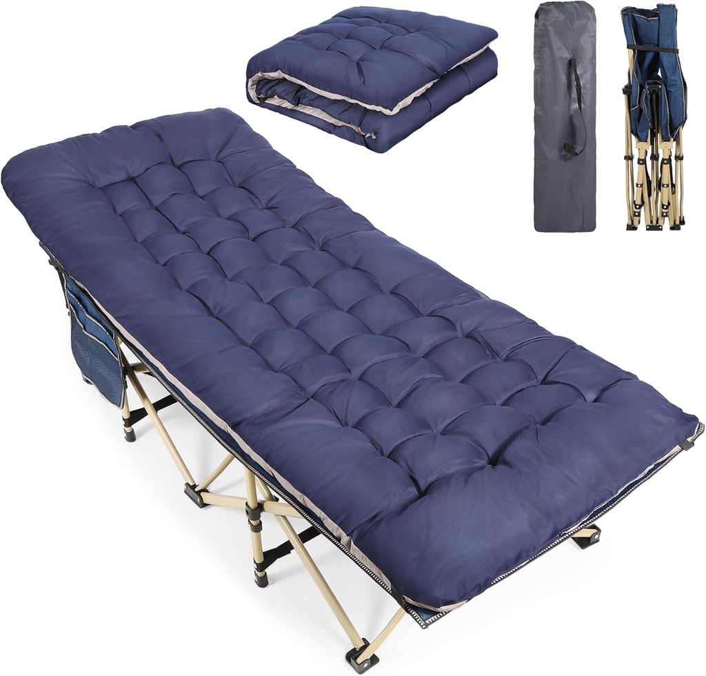 REDCAMP Folding Camping Beds for adults, Heavy Duty Sturdy Camp Bed with Thick Mattress