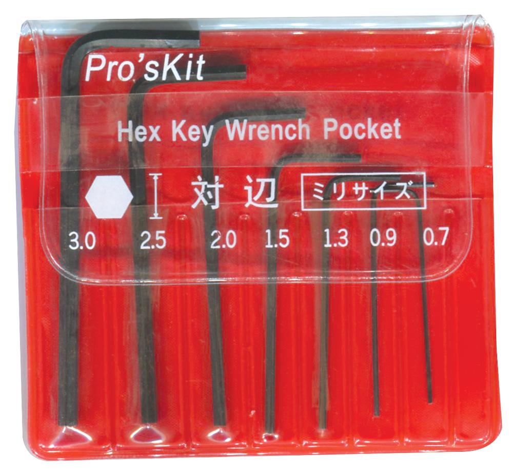 PRO'S KIT 8PK-022 Hex Key Set, 7 Piece
