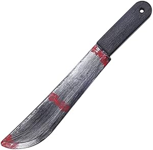 A-SZCXTOP Halloween Bloody Machete Costume Prop Accessory,Cosplay Knives Fake Realistic
