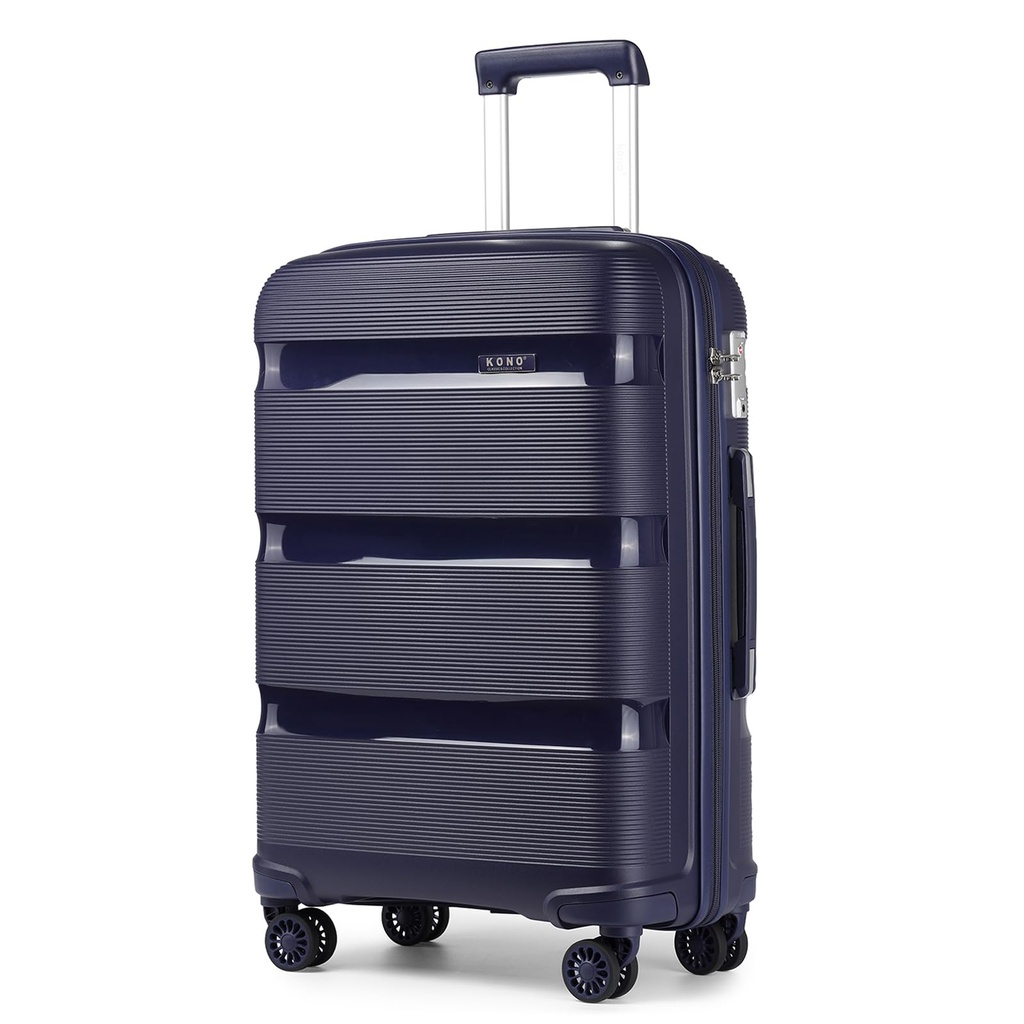 Kono 24" Medium Luggage Hard Shell Travel Trolley 4 Spinner Wheels Lightweight