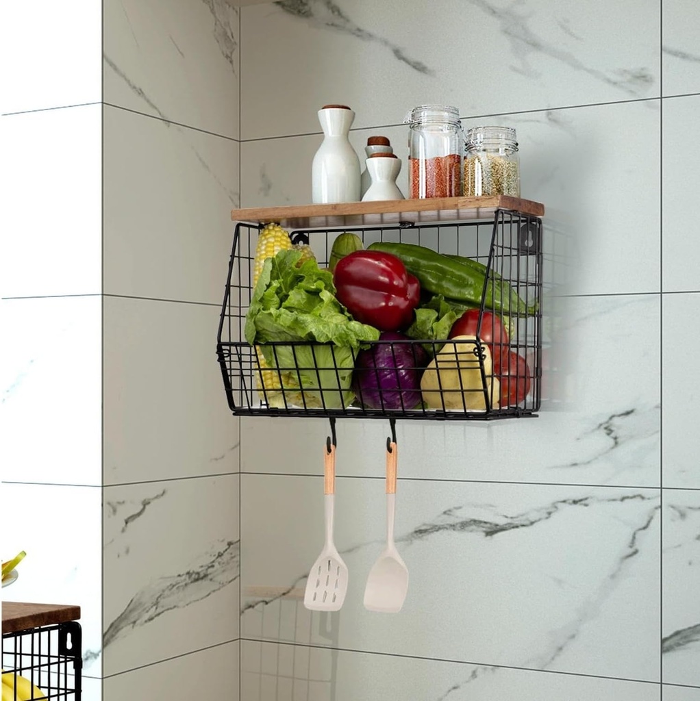 Hanging Fruit Basket, Kitchen Organiser, Fruit Bowl Hanging Basket Kitchen
