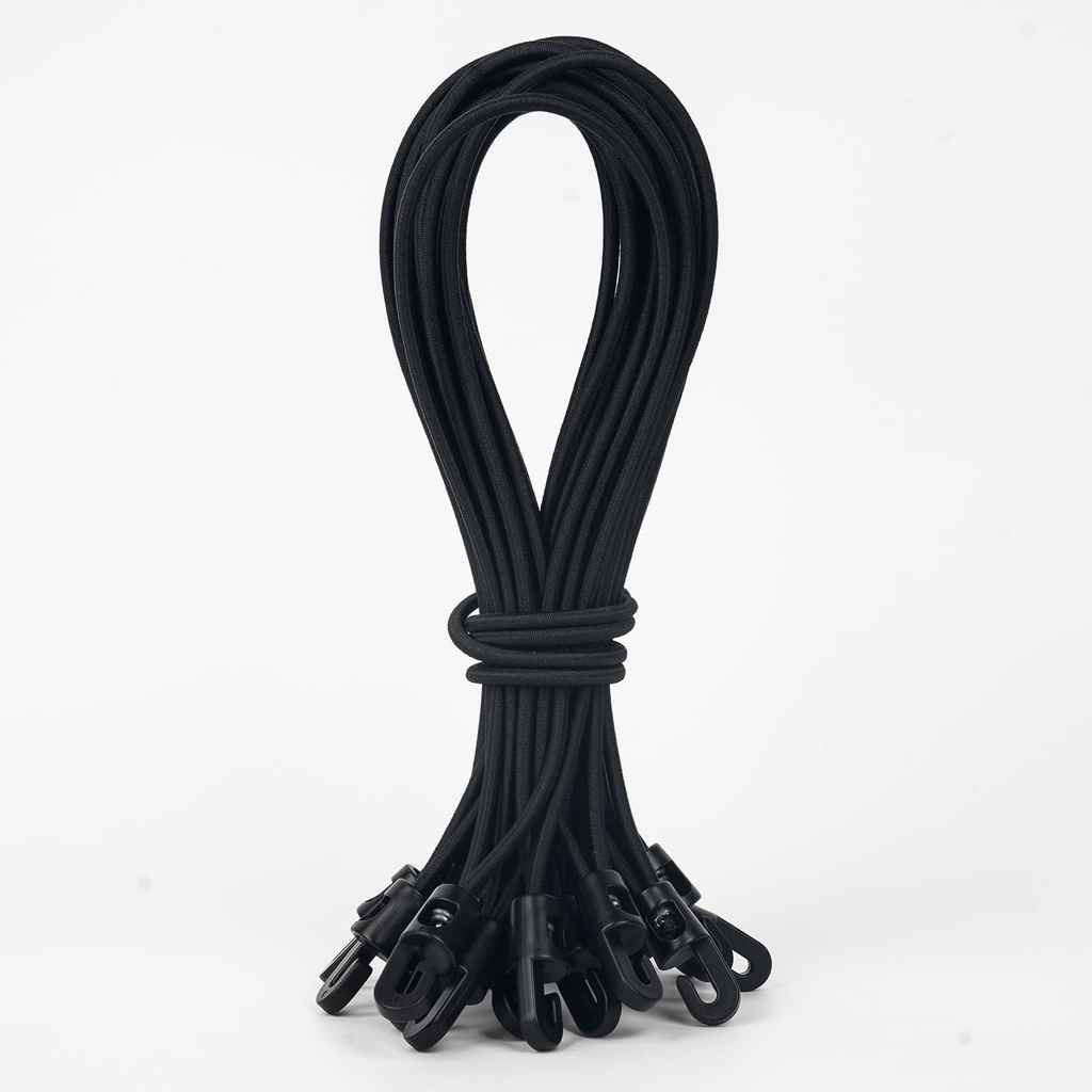100 pcs 25cm/10 Inch bungee cords with hooks,short bungee cords with hooks,heavy duty bunge