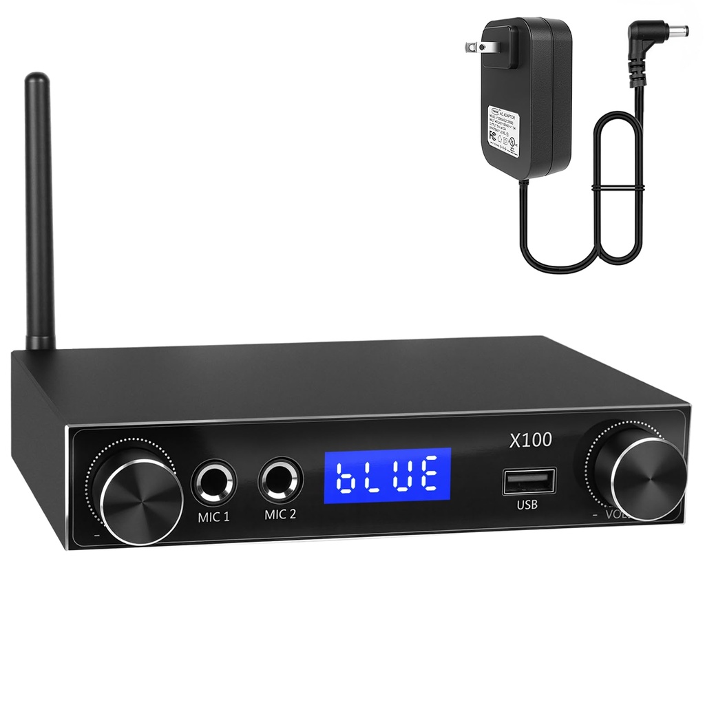 X100 Stereo Receivers CNC Metal Body Home Audio Amplifier Bluetooth Receivers Real RMS 50W*