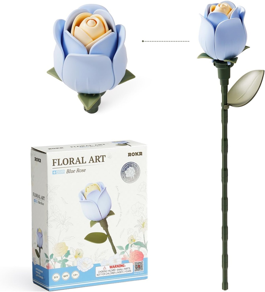 ROKR 3D Puzzle Flower Roses Camellia Flowers DIY Model Kits for Adults, Artificial Flower