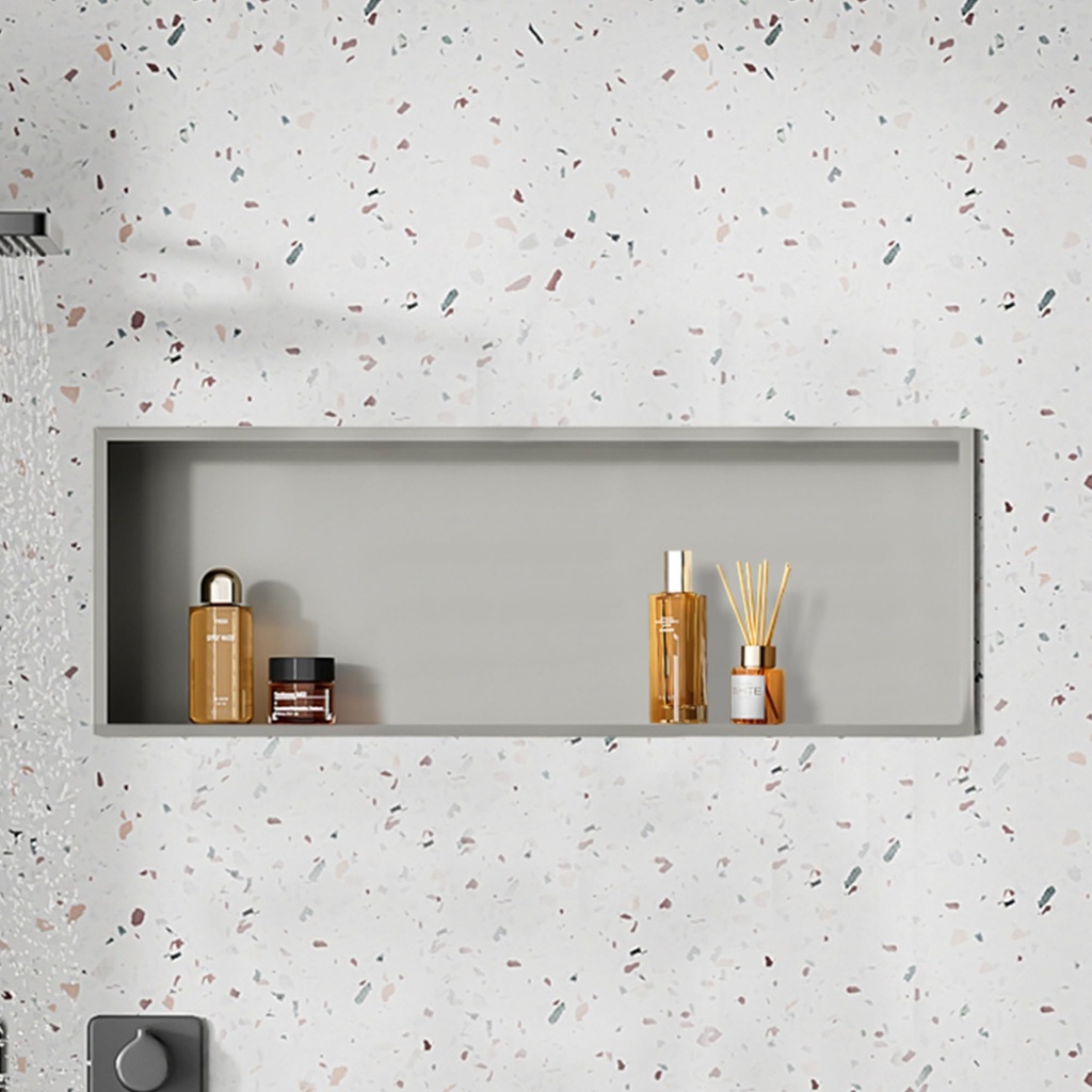 Findepot Gray Stainless Steel Recess Shower Niche, Wall Insert Shower Shelf