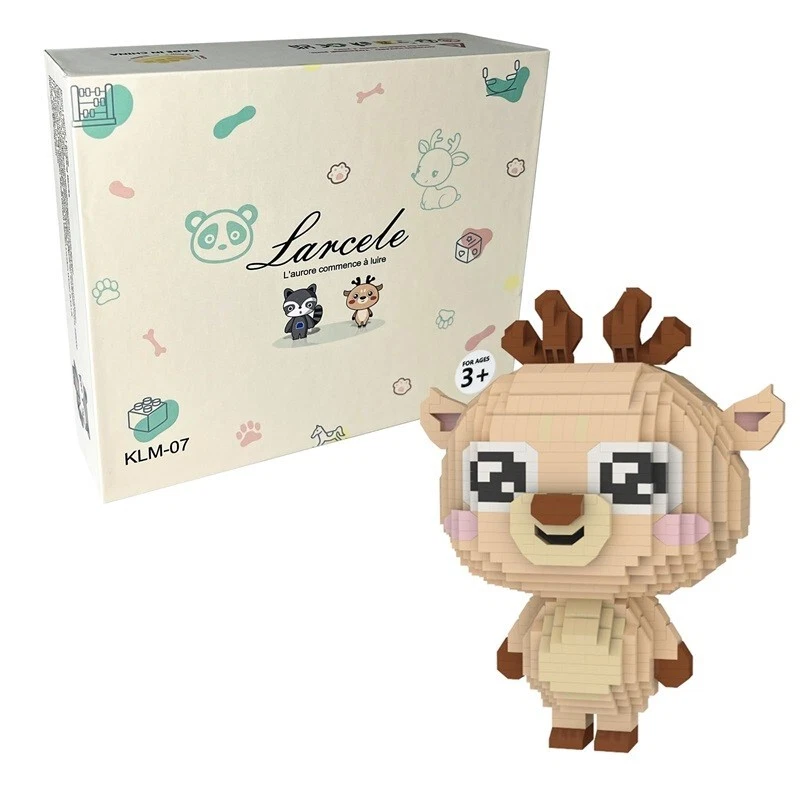 Larcele Micro Building Blocks Animal Set, DIY Mini 3D Building Toy Bricks,1123 Pieces KLJM