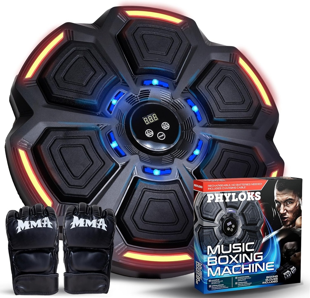 Music Boxing Machine, Home Gym Equipment for Women, Kickboxing Gifts for Teens, Girls & Adu
