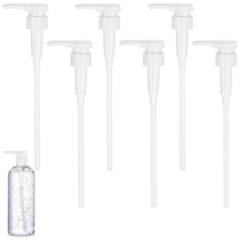 Hejo 6 Pack Pump Dispenser, Universal Lotion Soap Dispenser Pump Replacement, Reusable Pump