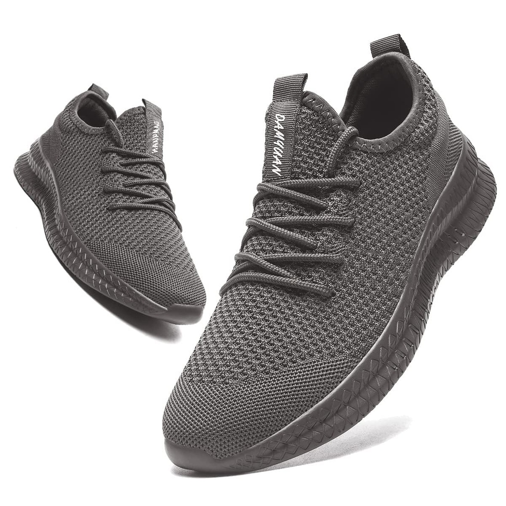 Linenghs Mens Running Trainers Fashion Lightweight Walking Shoes Casual Breathable - UK 9