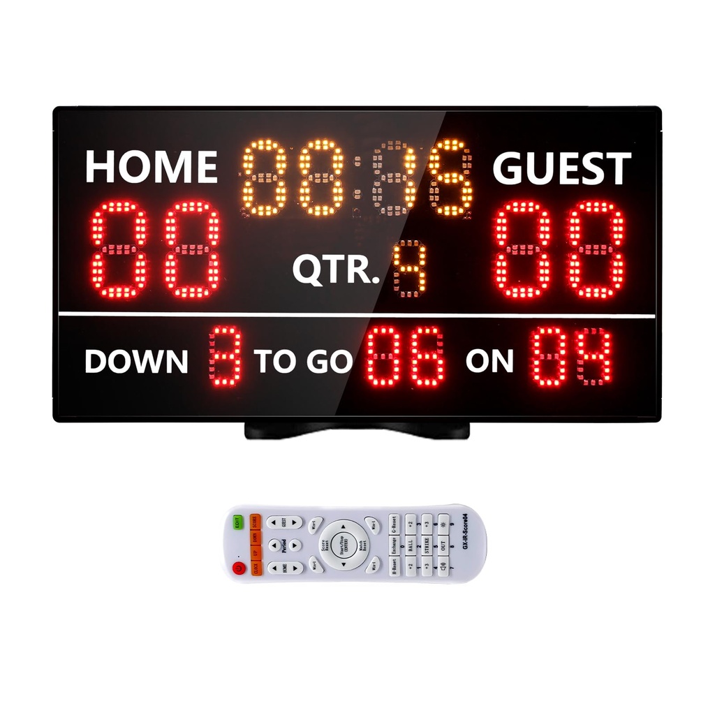 GAN XIN Electronic Scoreboard, Football Scoreboard Portable Wireless Digital Scoreboard 