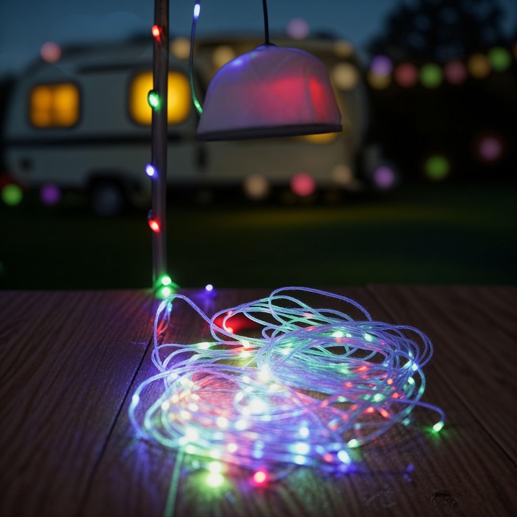 Spacelumen Christmas String Lights, 15M Outdoor Stowable Fairy Lights with 9 Lighting Modes