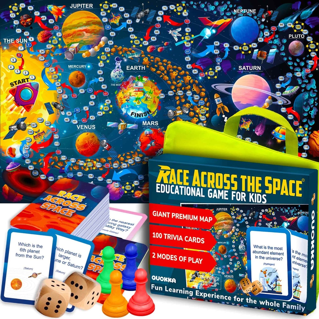 QUOKKA Games For Teens - Giant Board Games Blue with Dice - Card Games - Activity Party Gam