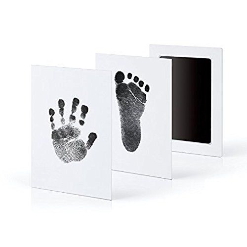 2PCS Baby Inkless Hand and Footprint Kit Baby Handprint and Footprint Ink Pad for Baby Hand
