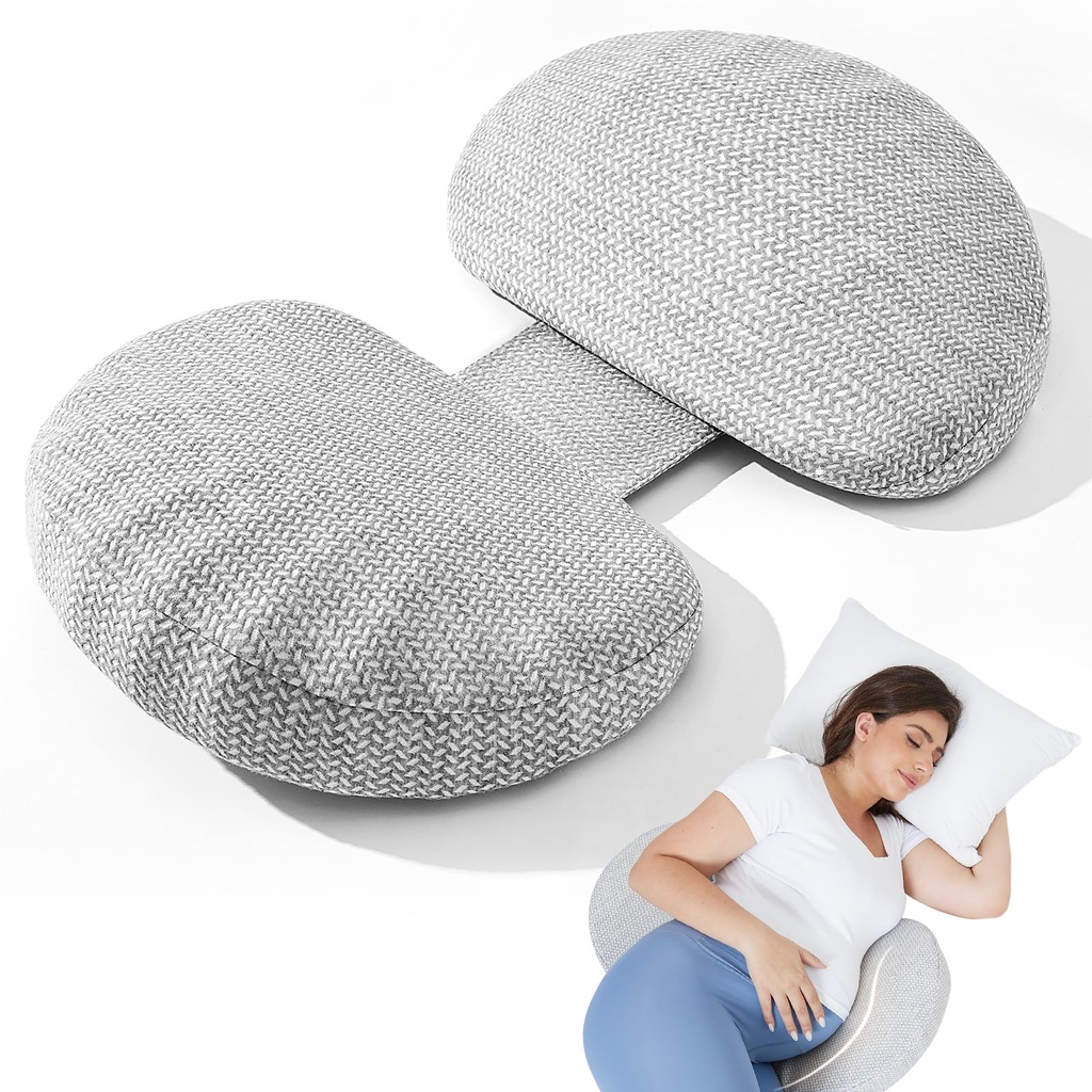 Tinkerz Pregnancy Pillow for Sleeping Memory Foam Pillow for Side Sleeper, Maternity Pillow