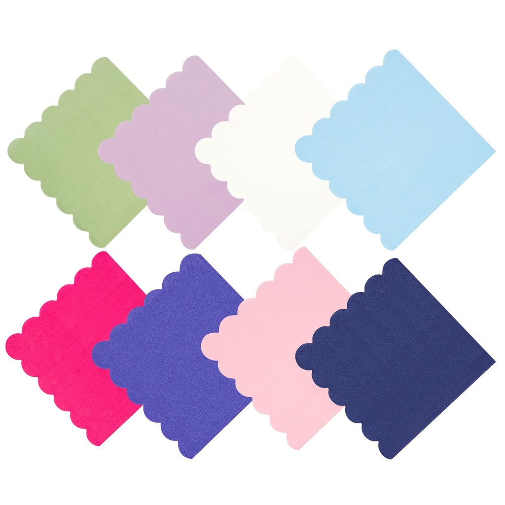 Multicolor Dinner Paper Napkin,80 Pcs 8colorsX10  Rainbow Party Serviettes for Fall