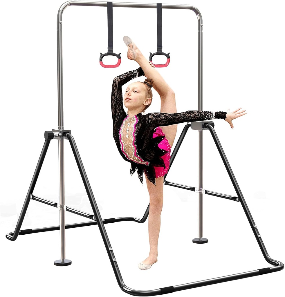 FBSPORT Gymnastics Bars, Horizontal Bar Expandable Gymnastics Kids Bar Folding Bar Junior 