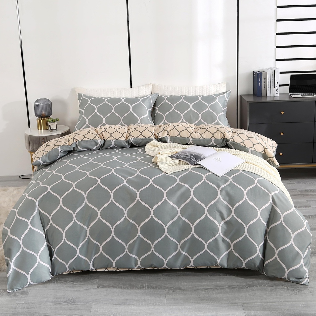 Moosfor Single Duvet Cover Set, Soft Microfiber Bed Cover and 1 Pillowcase with Zipper Clos