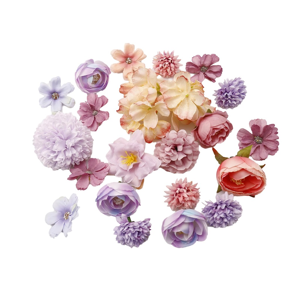 Cosyhav 21pcs Artificial Flowers,Artificial Flowers for Decoration,Fake Flowers for Wedding