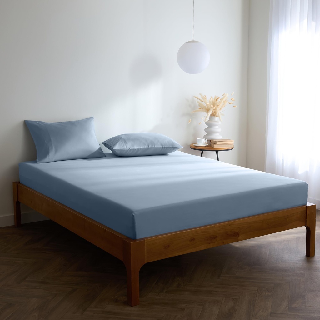 Mellanni Double Fitted Sheet - All Around Elastic - 30 Cm Deep - Ultra Soft Brushed Microfibre