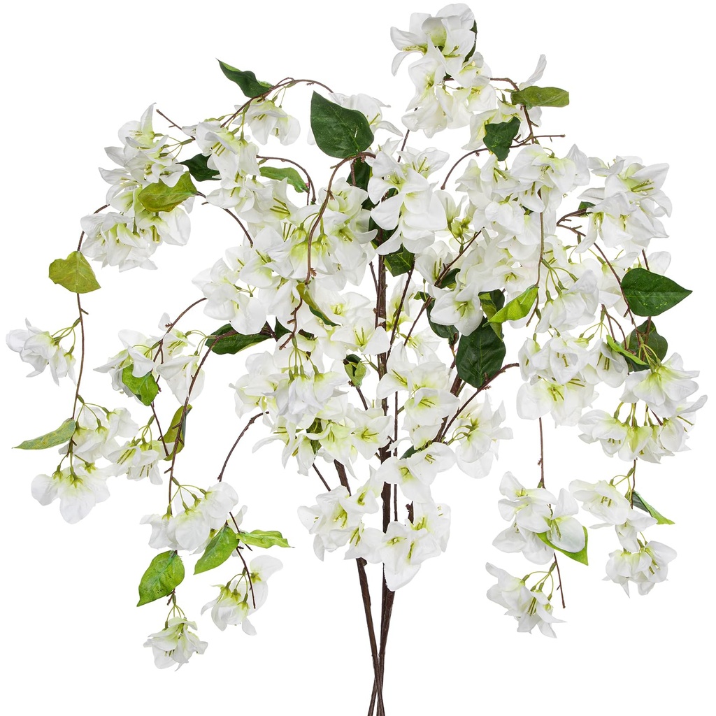 Briful 47" Artificial Bougainvillea Branches Long Stem Artificial Flowers for Tall Vase, 3Pcs Bougainvillea Silk Flowers