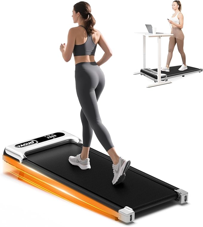 Yagud Walking Pad with Incline, Incline treadmill,2.5HP Under Desk Treadmills for Home/Office