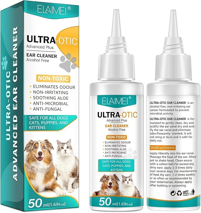Dog Ear Cleaner, Dog Ear Drops for Infection Antibiotics, Non-Toxic, Non Irritating (1 pack) EXP 18/02/2027