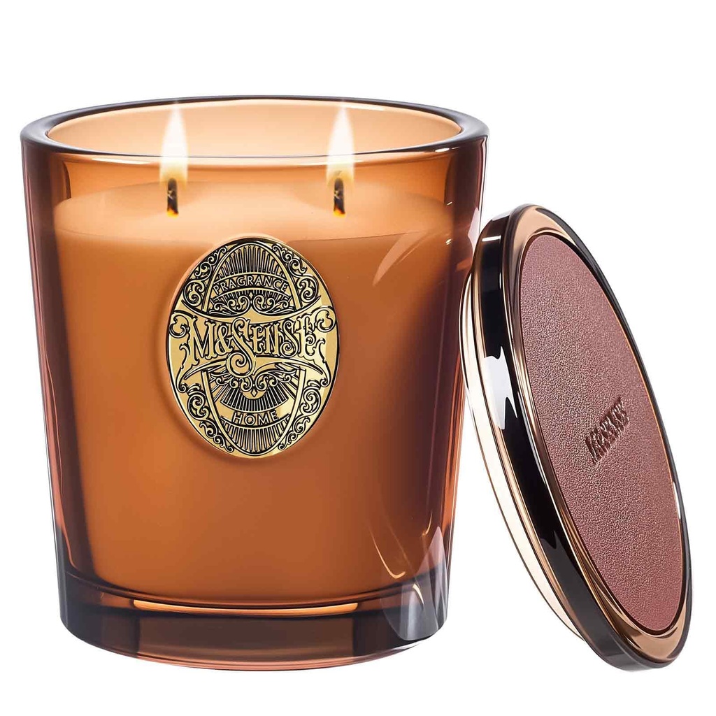 M&SENSE Scented Candles 260g Espresso Hot Fudge Natural Soy Wax Candles 55 Hours Long Burn
