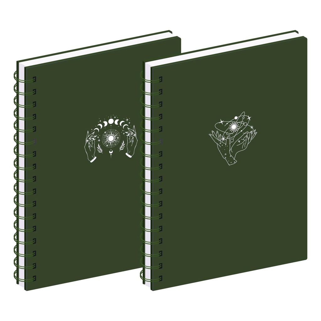 MGGAO 2 Pack Spiral Notebook, B5 Aesthetic Notebooks for Women, College Ruled Notebook, 160