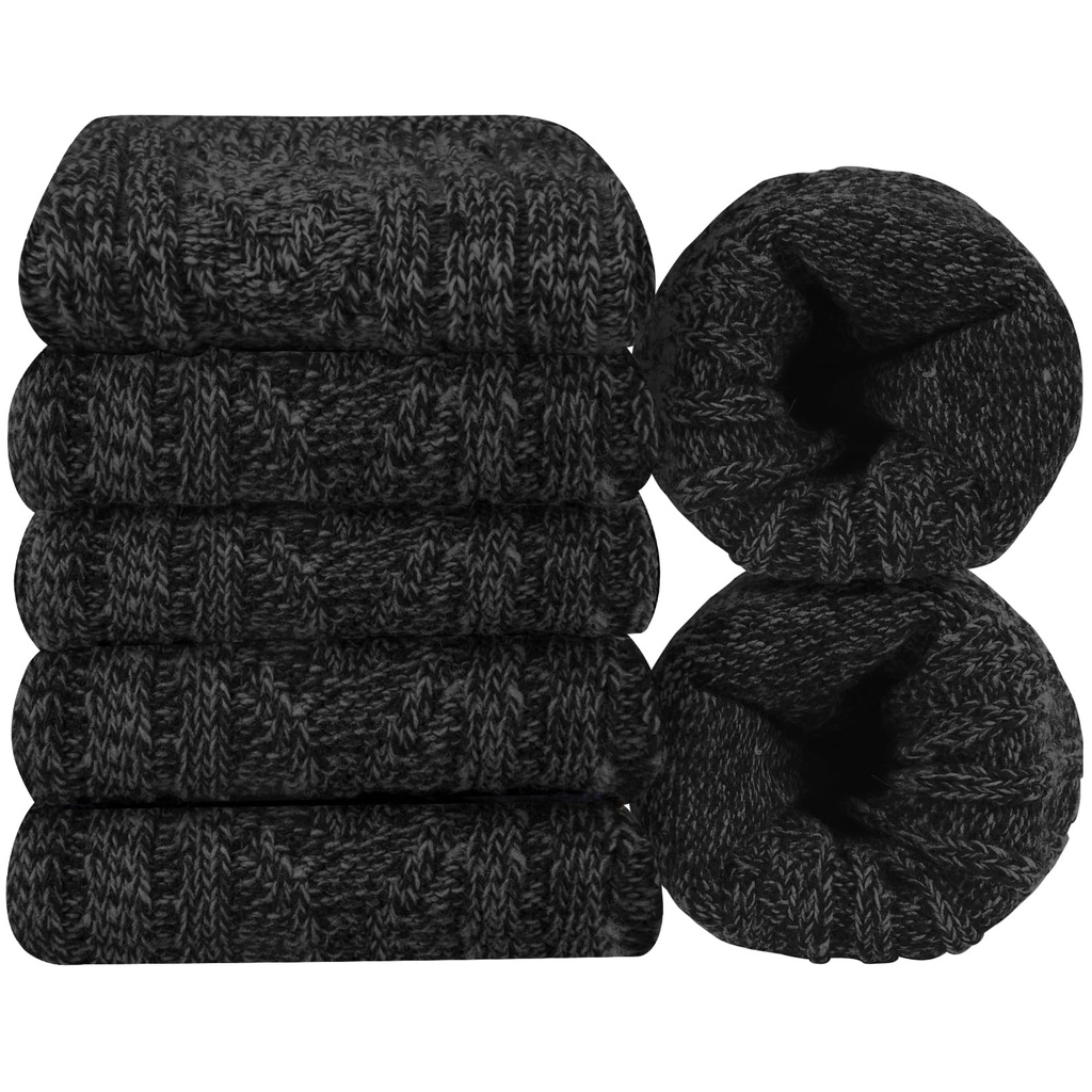 5pairs Women Merino Wool Socks Winter Thermal Soft Business Chunky Knitting Socks for Ladie