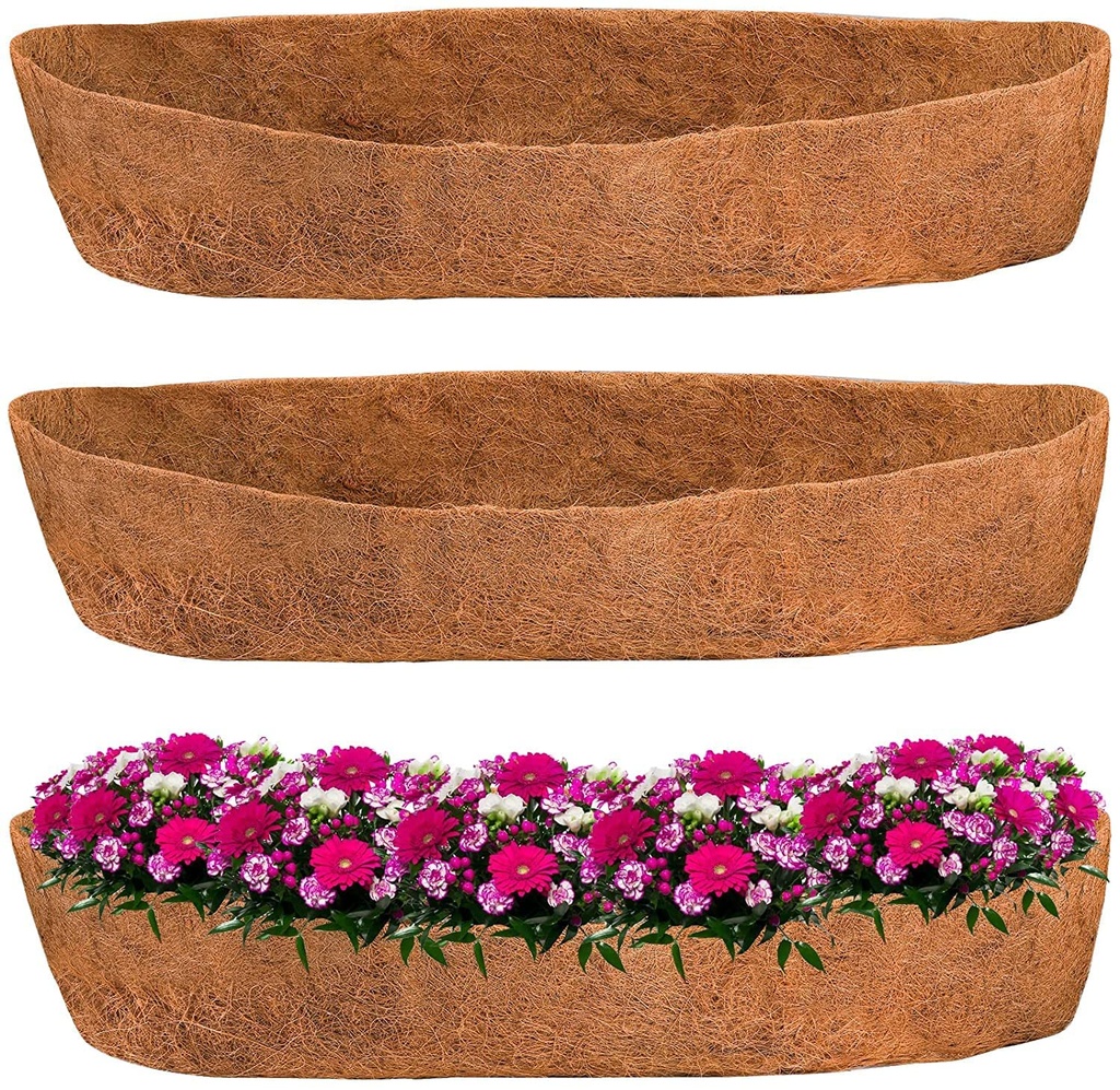 2PCS Trough Coco Replacement Liners,24/30/36/48 Inch Wall-mounted Coco Liner Trough,Coco L